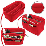 Felt Bag Organizer Handbag Insert Liner Tote Red-S