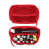 Felt Bag Organizer Handbag Insert Liner Tote Red-M