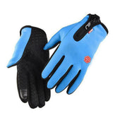 Touch Screen Gloves Water Resistant for Running Hiking Blue