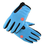 Touch Screen Gloves Water Resistant for Running Hiking Blue