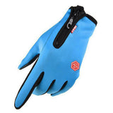 Touch Screen Gloves Water Resistant for Running Hiking Blue