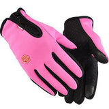 Touch Screen Gloves Water Resistant for Running Hiking Pink