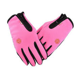 Touch Screen Gloves Water Resistant for Running Hiking Pink
