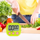 2 Pcs Set Magnetic Digital Timers Countdow Kitchen Timers Sport Alarms Green