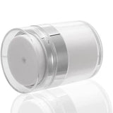 Set of 2 Pcs Travel Empty Pump Press Vacuum Cream Bottle Jars