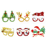 6Pcs Set Glitter Christmas Eyeglasses Frame Party Costume Eyeglasses