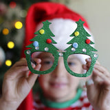 6Pcs Set Glitter Christmas Eyeglasses Frame Party Costume Eyeglasses