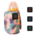 3-Level Adjustable Travel USB Bottle Warmer Bag Milk Heat Keeper Bag Pink