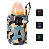 3-Level Adjustable Travel USB Bottle Warmer Bag Milk Heat Keeper Bag Camo Black