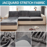 Stretch Velvet Sofa Protector Cover Black
