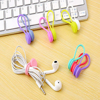 Magnetic Tie Cable Organisers Headphone Earphone Cord Winder Holder Clips