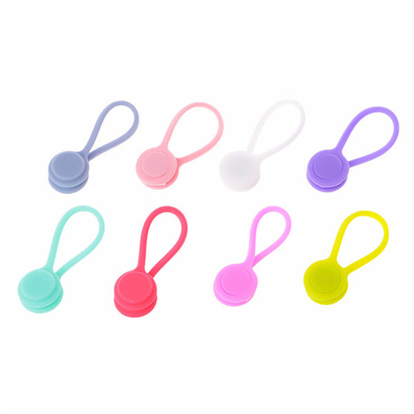 Magnetic Tie Cable Organisers Headphone Earphone Cord Winder Holder Clips