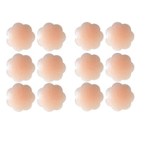 6 Pairs of Reusable Women's Nipple Covers Nipple Covering Stickers-Flower Shape