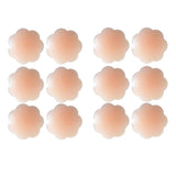 6 Pairs of Reusable Women's Nipple Covers Nipple Covering Stickers-Flower Shape
