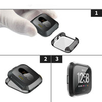 4Pcs Watch Screen Protectors Watch Screen Covers Compatible with Fitbit Versa