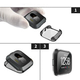 4Pcs Watch Screen Protectors Watch Screen Covers Compatible with Fitbit Versa