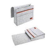 Felt Bedside Storage Bag Bed Organizer Practical Sofa Storage Organizer Multi-pockets Hanging Bag