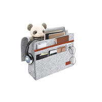 Felt Bedside Storage Bag Bed Organizer Practical Sofa Storage Organizer Multi-pockets Hanging Bag