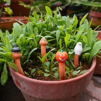 5Pcs or 10Pcs Clay Plant Watering Reminders Garden Flower Plant Pot Decor