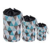 3pcs Toy Storage Bag and Play Mats Blue and Gray triangle