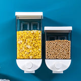 2Pcs Wall Mount Cereal Dispenser Dry Food Storage Box Kitchen Container Grain Organizer