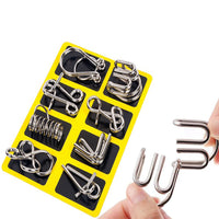 8pcs/Set Baffling Puzzles Mind Brain Teaser Puzzles Anti-Stress Reliever Toys Intelligence Game Toy Gifts for Children