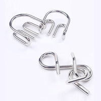 8pcs/Set Baffling Puzzles Mind Brain Teaser Puzzles Anti-Stress Reliever Toys Intelligence Game Toy Gifts for Children