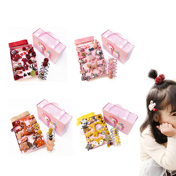 24pcs Girls Hairpins Sets Girl Hair Clips Hair Bands Set Cute Cartoon Hair Styling Accessories for Girls