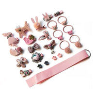 24pcs Girls Hairpins Sets Girl Hair Clips Hair Bands Set Cute Cartoon Hair Styling Accessories for Girls