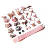 24pcs Girls Hairpins Sets Girl Hair Clips Hair Bands Set Cute Cartoon Hair Styling Accessories for Girls