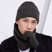 3pcs Set Gloves Winter Warm And Neck Scarf Neck Warmer Hat Scarf Gloves Set Beanie Hat