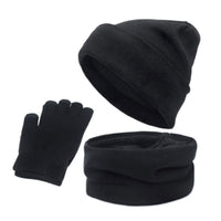 3pcs Set Gloves Winter Warm And Neck Scarf Neck Warmer Hat Scarf Gloves Set Beanie Hat