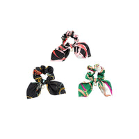3Pcs or 6Pcs Floral Bowknot Hair Scrunchies Fashion Hair Ropes Elastic Hair Ties Bow Hair Bands
