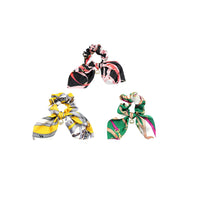 3Pcs or 6Pcs Floral Bowknot Hair Scrunchies Fashion Hair Ropes Elastic Hair Ties Bow Hair Bands