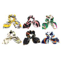 3Pcs or 6Pcs Floral Bowknot Hair Scrunchies Fashion Hair Ropes Elastic Hair Ties Bow Hair Bands