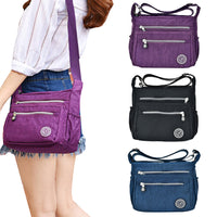 Womens Crossbody Water Resistant Nylon Shoulder Bag