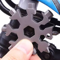 2Pcs Muti-Use Stainless Steel 18-in-1 Snowflake Multi-Tool Color Mixtu