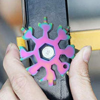 2Pcs Muti-Use Stainless Steel 18-in-1 Snowflake Multi-Tool Color Mixtu