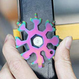 2Pcs Muti-Use Stainless Steel 18-in-1 Snowflake Multi-Tool Color Mixtu