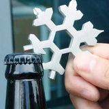2Pcs Muti-Use Stainless Steel 18-in-1 Snowflake Multi-Tool White