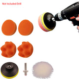 7pcs/Set Car Foam Polishing Pads Kit Buffing Polishing Waxing Foam Sponge Set Car Cleaning Pads(Not Included Drill)