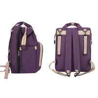 Foldable Mommy Backpack with Bed Diaper Bag Multifunctional Baby Crib Backpack Nappy Mummy Bag