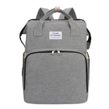 Foldable Mommy Backpack with Bed Diaper Bag Multifunctional Baby Crib Backpack Nappy Mummy Bag