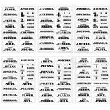 6 Sheets Pantry Labels Stickers Set for Kitchen Food Storage Containers 132 Pack
