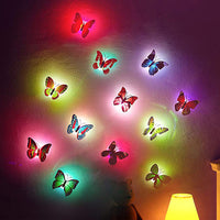 3D Butterfly LED Wall Stickers Pasted Night Light DIY Art Decor