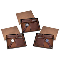 One Set Men's Watch Waist Belt Wallet Gift Set Men Fashion Accessories Gift for Father's Day