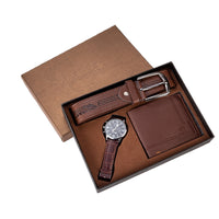 One Set Men's Watch Waist Belt Wallet Gift Set Men Fashion Accessories Gift for Father's Day