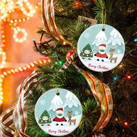 4pcs Christmas Tree Ceramic Ornaments Christmas Tree Decoration Christmas Pendant