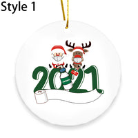 4pcs Christmas Tree Ceramic Ornaments Christmas Tree Decoration Christmas Pendant