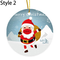 4pcs Christmas Tree Ceramic Ornaments Christmas Tree Decoration Christmas Pendant